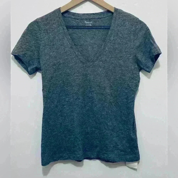 Madewell Tops - Madewell V-Neck 100% Cotton T-Shirt, Women’s Size XXS in Heather Mercury